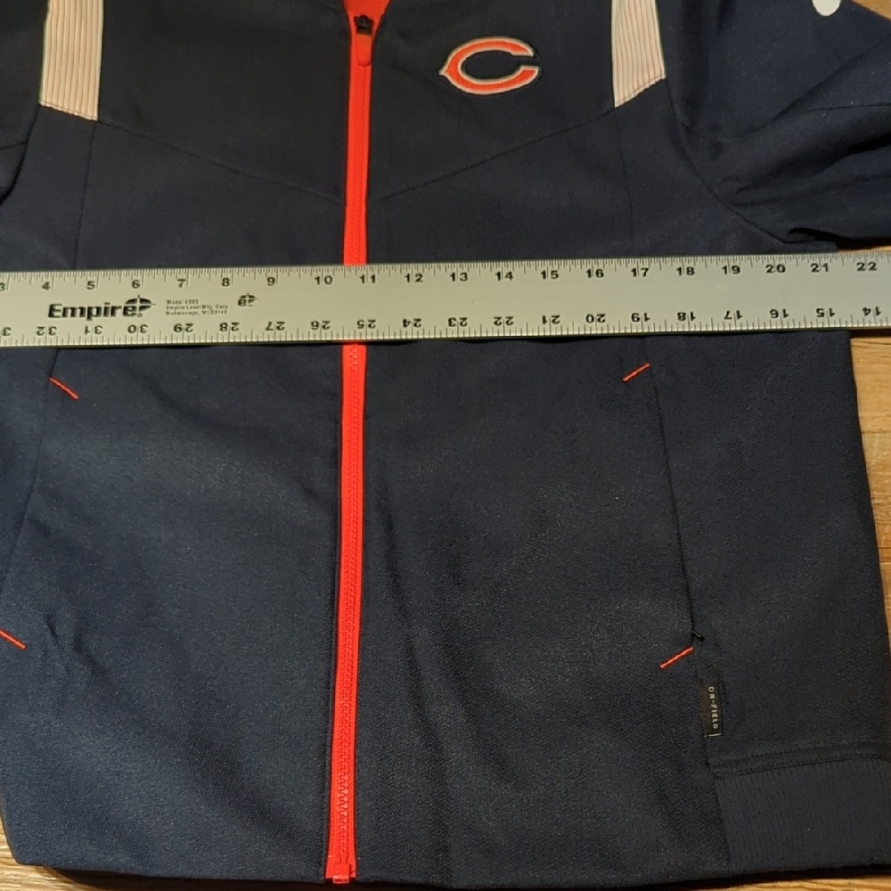 Nike Navy and Orange Chicago Bears Full-Zip Bomber Jacket - Picture 5 of 8